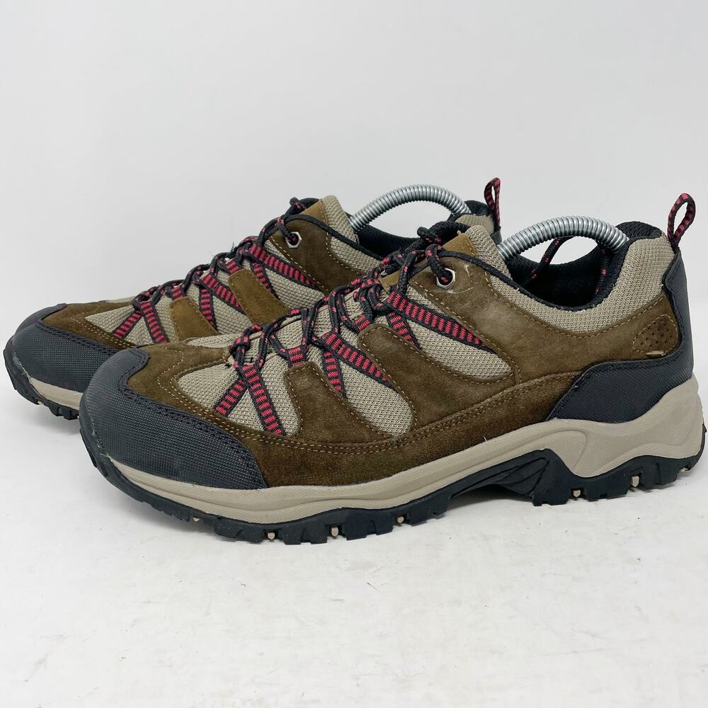 Denali Suede Blend Herron Hiking Shoes Mens Size 9 Brown Black Red